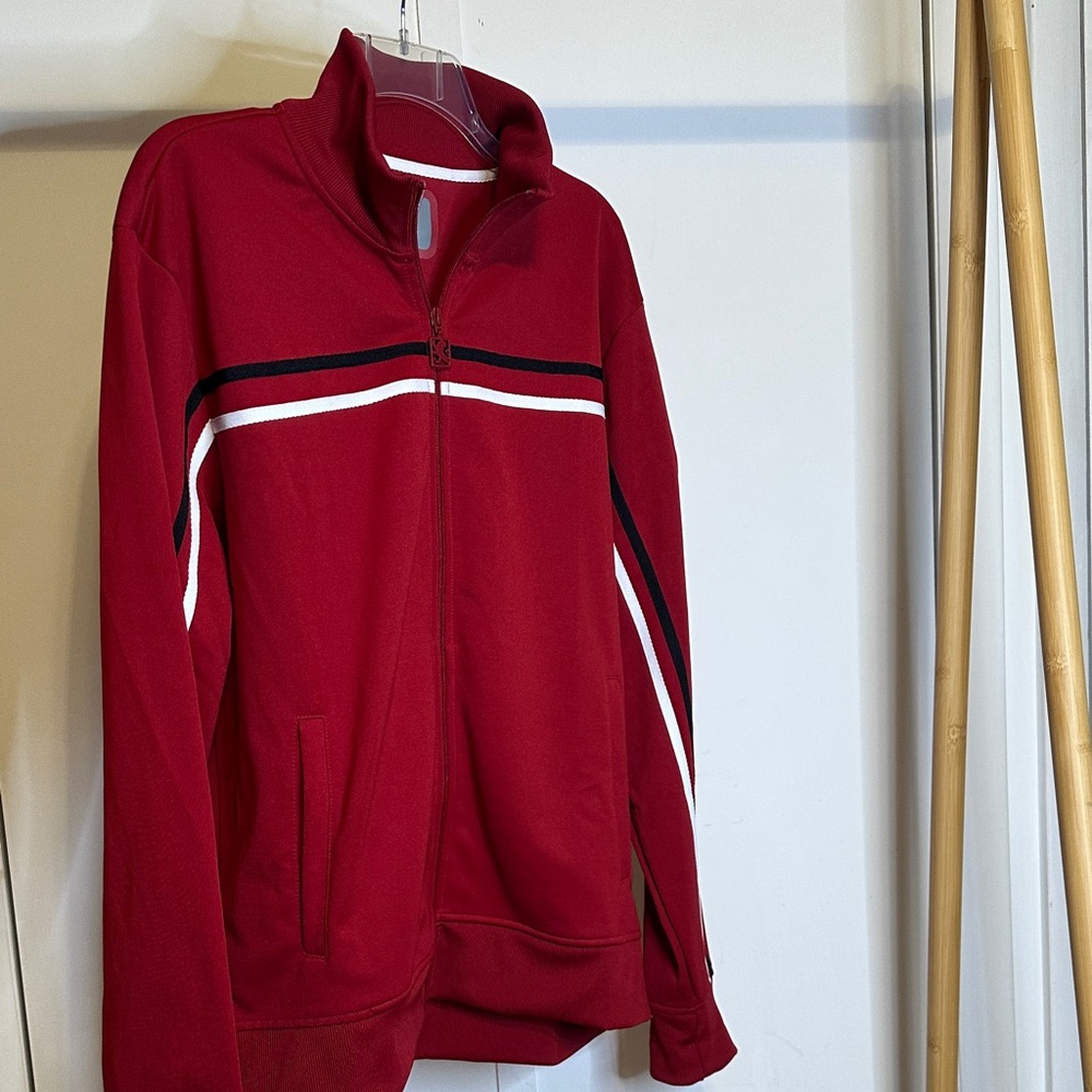 Express Red Jacket with White Accents size X L‎
